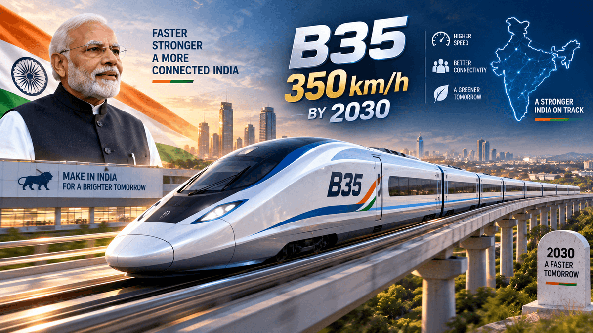India to Develop B35 Train Capable of 350 km/h by 2030 India to Develop B35 Train Capable of 350 km/h by 2030