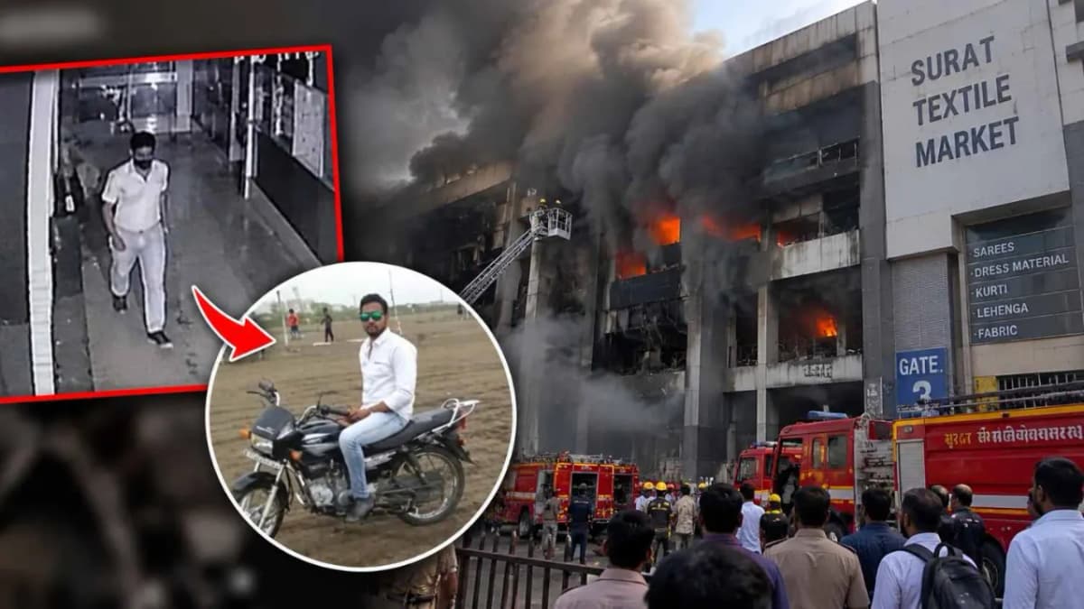 Former Employee Suspected in Surat Textile Market Fire, CCTV Reveals
