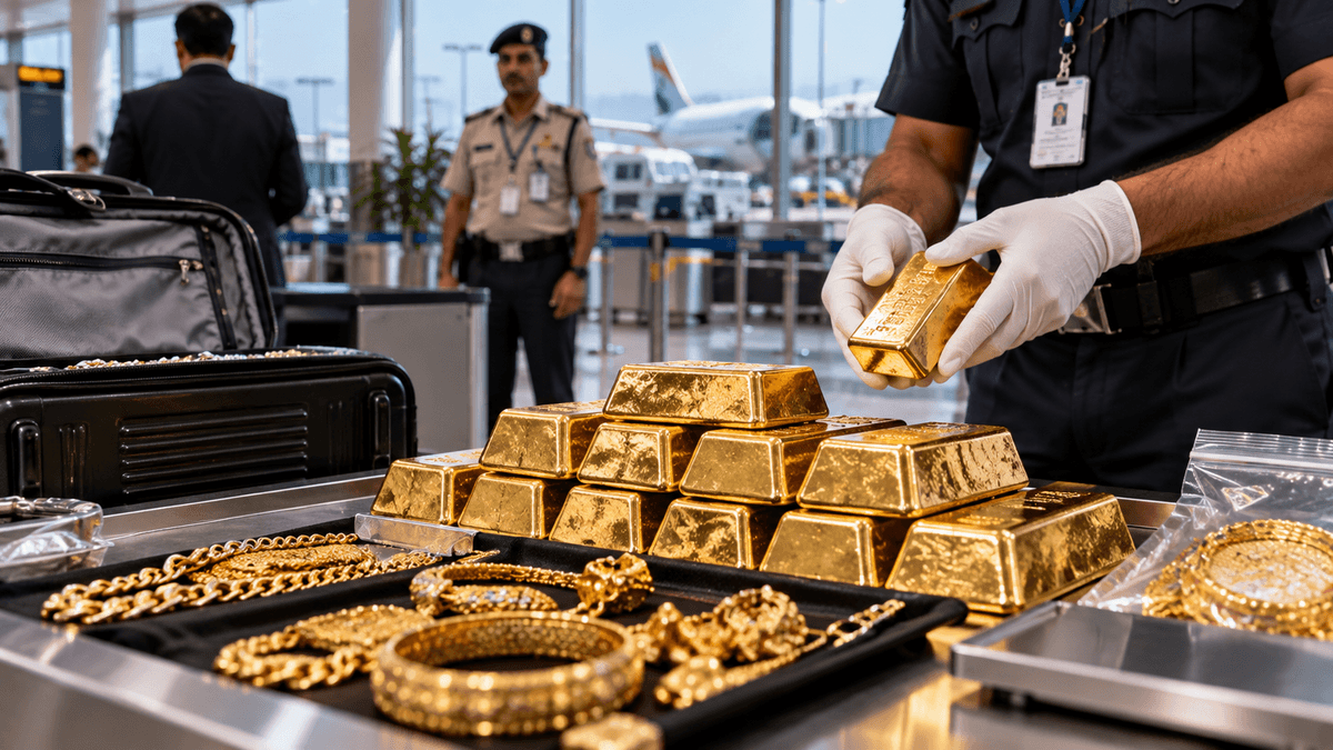 2.168 Kilograms of Gold Seized at Delhi's IGI Airport 2.168 Kilograms of Gold Seized at Delhi's IGI Airport