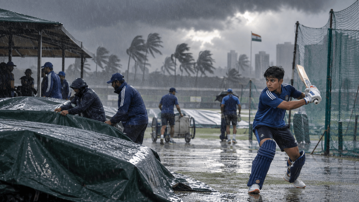 Impact of Cyclone on Indian Cricket Team's Preparation and Vaibhav Surya's Future Potential Impact of Cyclone on Indian Cricket Team's Preparation and Vaibhav Surya's Future Potential