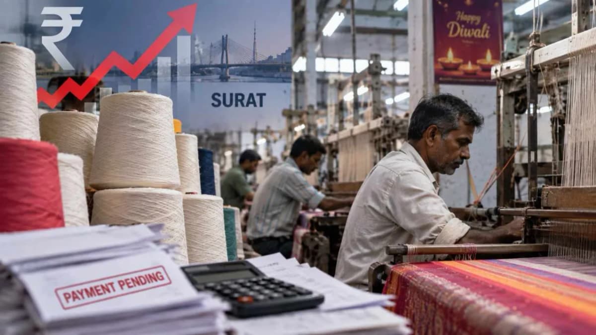 Surat Weavers Face Yarn Price Rise and Payment Stress