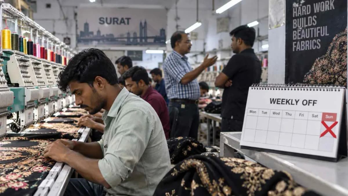 Surat Embroidery Workers Face Rejection of Weekly Off Demand Surat Embroidery Workers Face Rejection of Weekly Off Demand