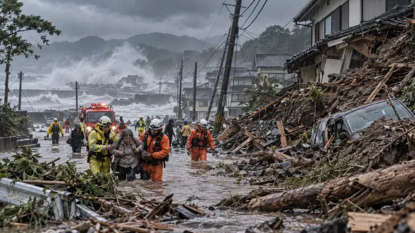 Typhoon Dujuan Causes Devastation in Japan Typhoon Dujuan Causes Devastation in Japan