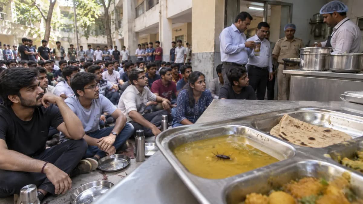 Students' Hunger Strike at MG Hostel in Rajkot Over Insect Found in Food
