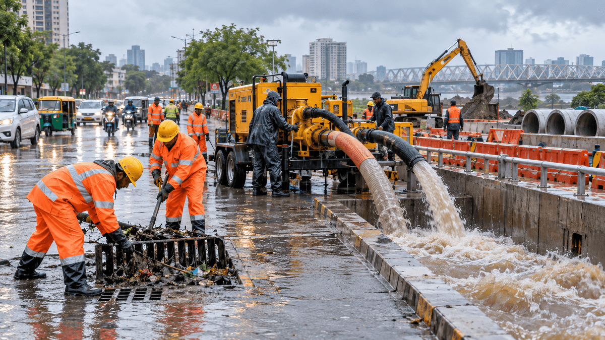 AMC's Efforts to Combat Urban Flooding in Ahmedabad AMC's Efforts to Combat Urban Flooding in Ahmedabad