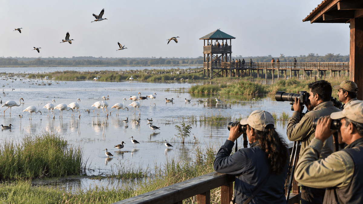 New Gates to Nal Sarovar Bird Sanctuary Open from October 15 New Gates to Nal Sarovar Bird Sanctuary Open from October 15