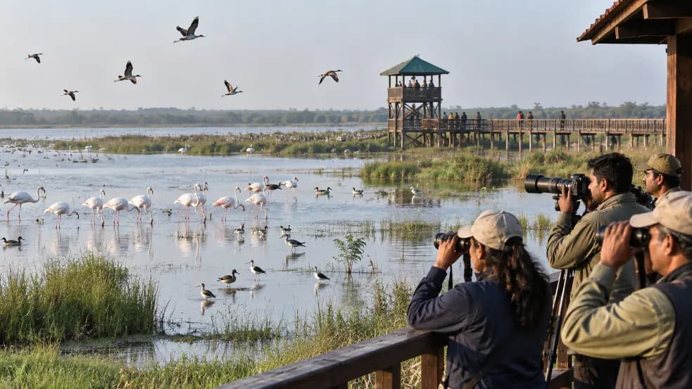 New Gates to Nal Sarovar Bird Sanctuary Open from October 15