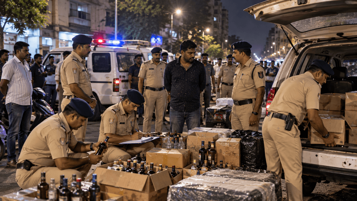 Police Action in Bootlegging Case in Surat Police Action in Bootlegging Case in Surat