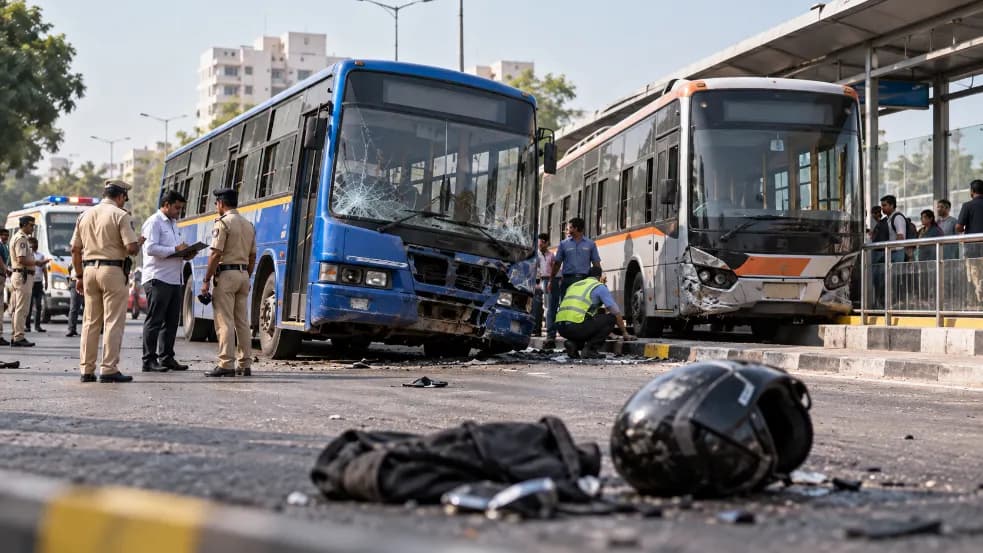 Over 40 Lives Lost Due to Reckless AMTS and BRTS Drivers in Ahmedabad Over 40 Lives Lost Due to Reckless AMTS and BRTS Drivers in Ahmedabad