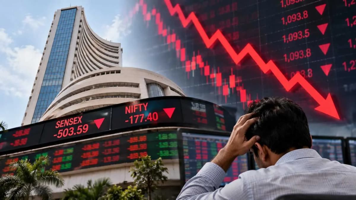 Stock Market Falls Sharply Sensex Drops 503 Points Nifty Below 23270