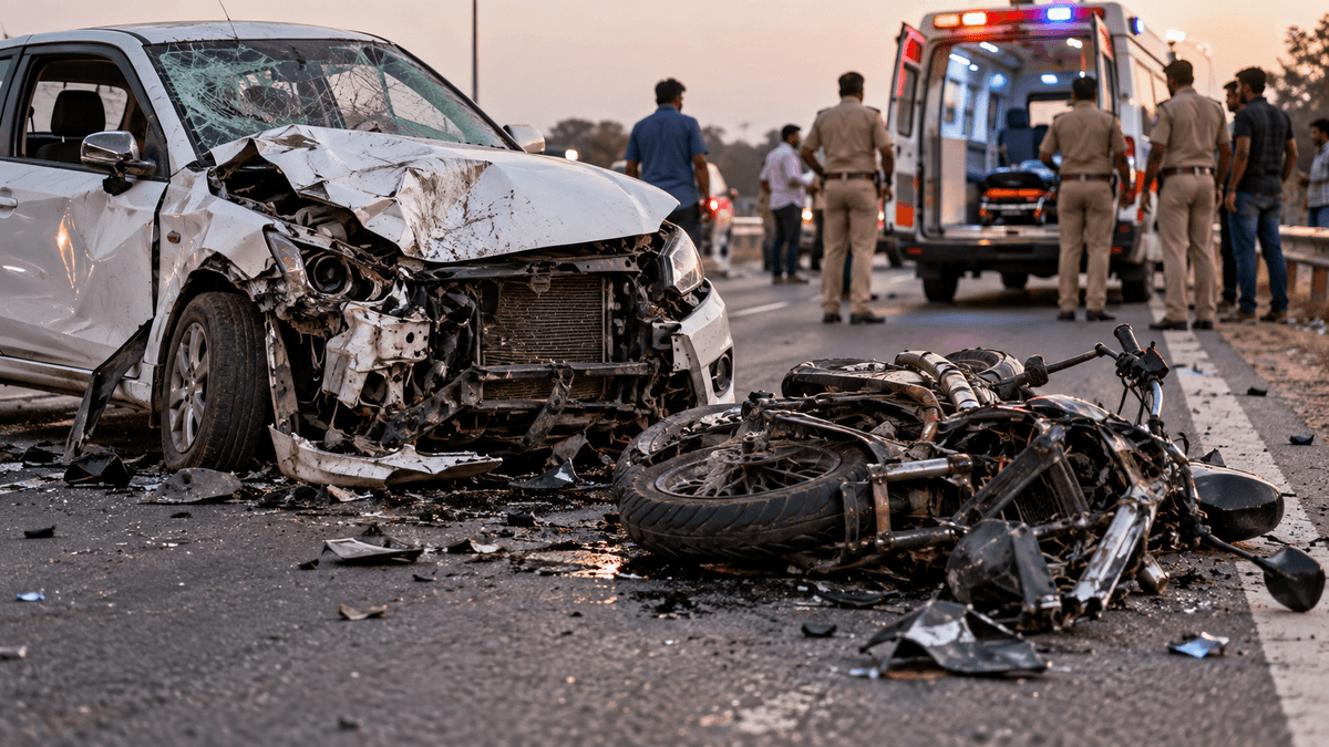 Two People Die in Accident on Morbi Road in Rajkot Two People Die in Accident on Morbi Road in Rajkot