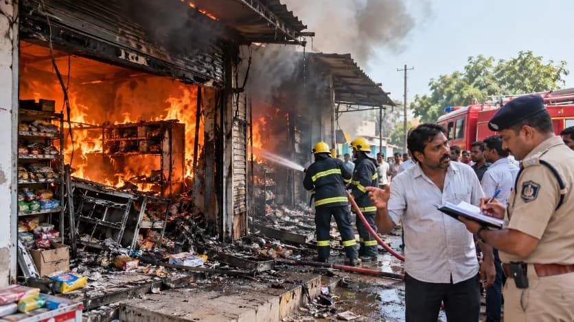Arson Incident at Grocery Store in Chhalamli Village, Owner Files Police Complaint