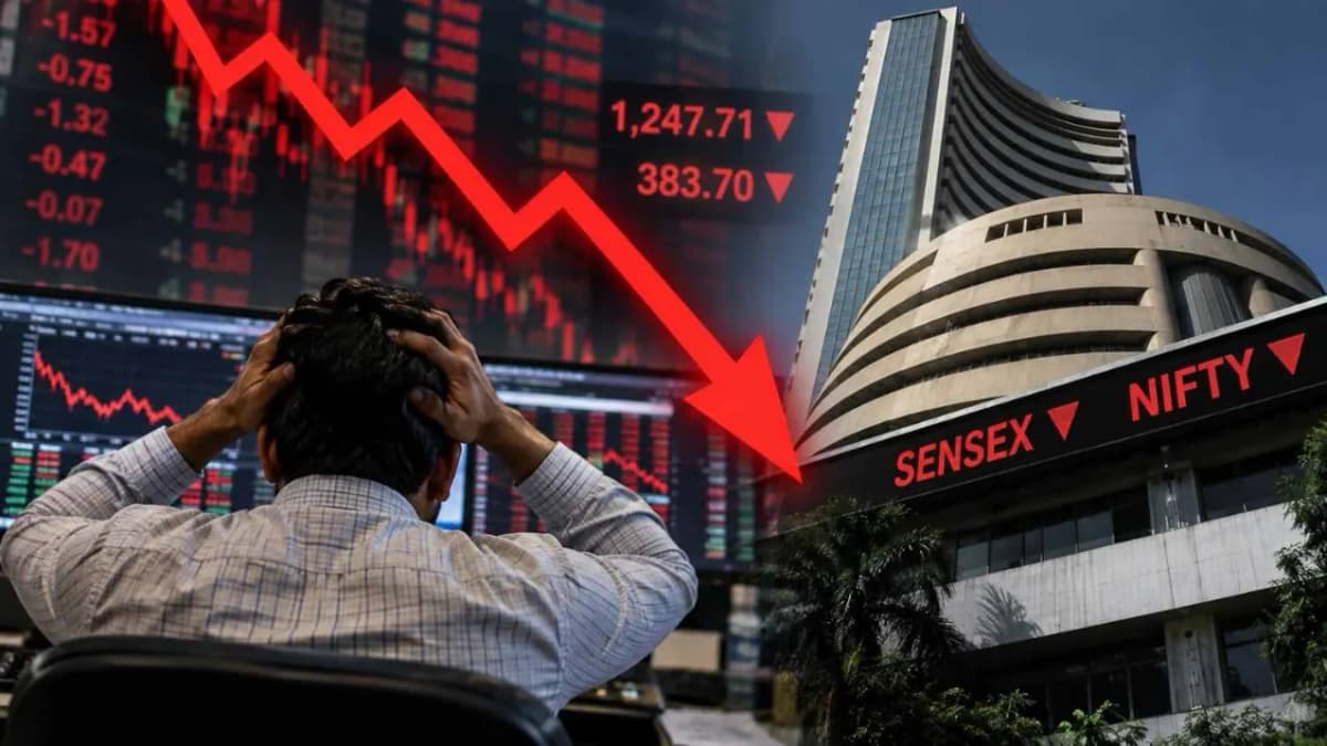 Stock Market Crash: Sensex Falls 1,247 Points, Nifty Closes at 23,063