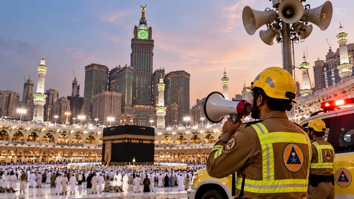 Civil Defense Alert Issued in Mecca and Jeddah, Saudi Arabia Civil Defense Alert Issued in Mecca and Jeddah, Saudi Arabia