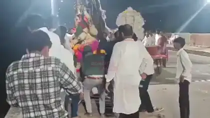 Youth Falls from Flyover During Ganesh Immersion Procession in Shankarpally Youth Falls from Flyover During Ganesh Immersion Procession in Shankarpally