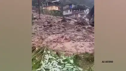 Massive Landslide in Sikkim Damages Over 30 Houses Massive Landslide in Sikkim Damages Over 30 Houses