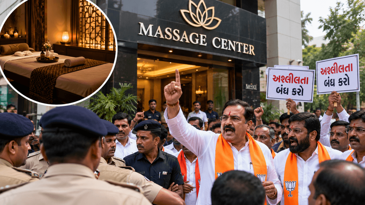 Minister and Workers’ Protest Over Massage Centre Controversy Minister and Workers’ Protest Over Massage Centre Controversy
