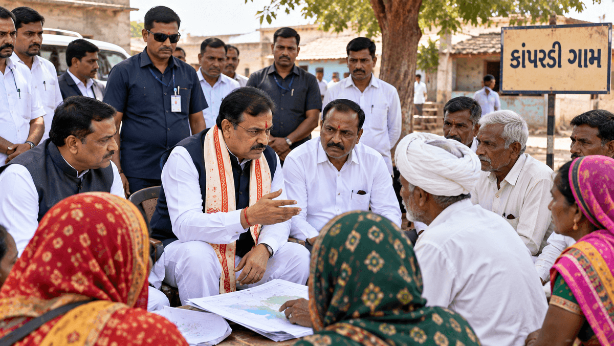 MLA Shambhunath Tundiya Bapu Visits Kamparadi Village MLA Shambhunath Tundiya Bapu Visits Kamparadi Village