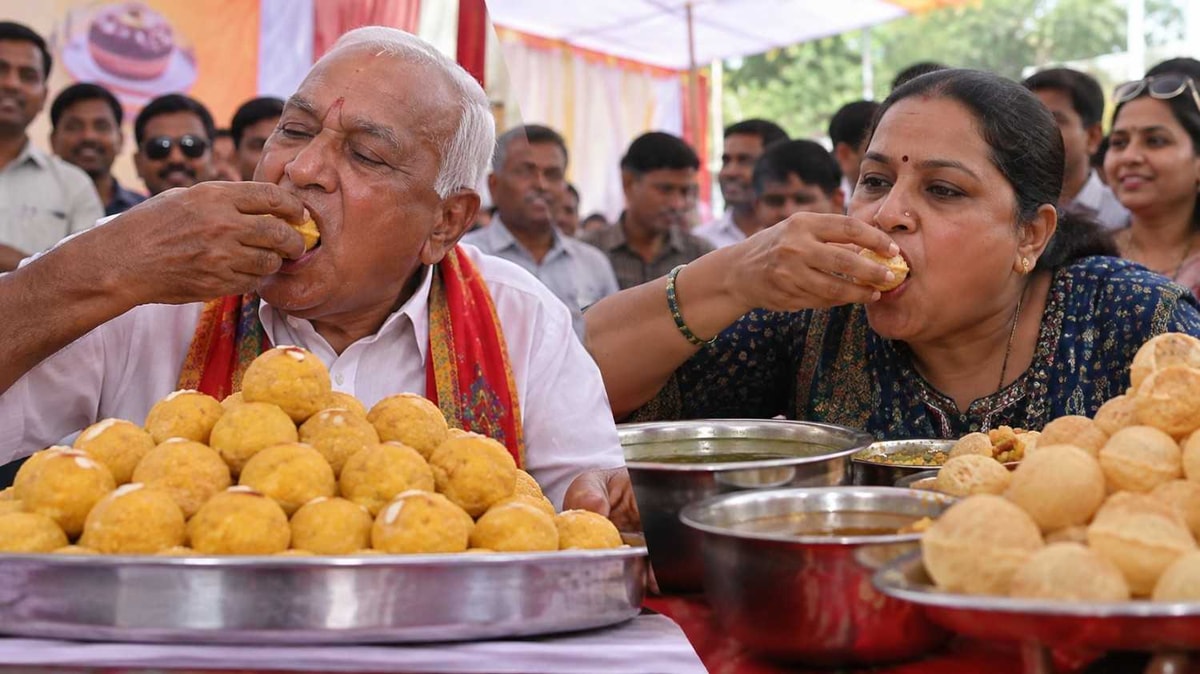 Rajkot 72-Year-Old Man Wins Laddu Contest for 16th Time Rajkot 72-Year-Old Man Wins Laddu Contest for 16th Time