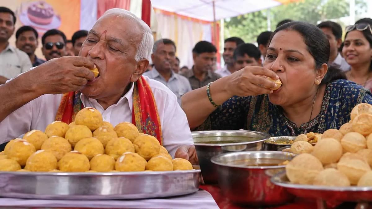 Rajkot 72-Year-Old Man Wins Laddu Contest for 16th Time Rajkot 72-Year-Old Man Wins Laddu Contest for 16th Time