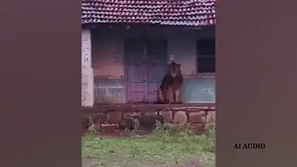 Lion Enters House in Amreli to Shelter From Rain