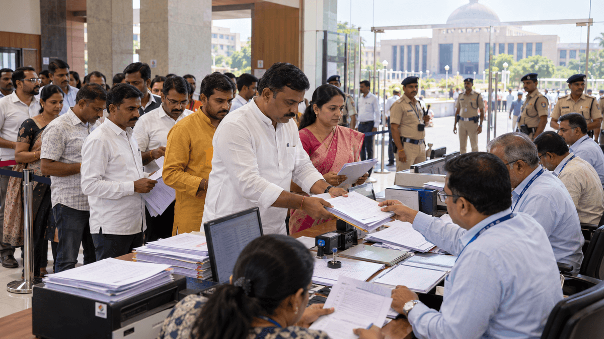 Gandhinagar Civic Polls: Last Day to File Nomination Forms Gandhinagar Civic Polls: Last Day to File Nomination Forms