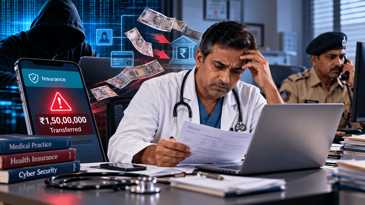 Doctor Loses ₹1.5 Crore in Insurance Cyber Fraud Doctor Loses ₹1.5 Crore in Insurance Cyber Fraud
