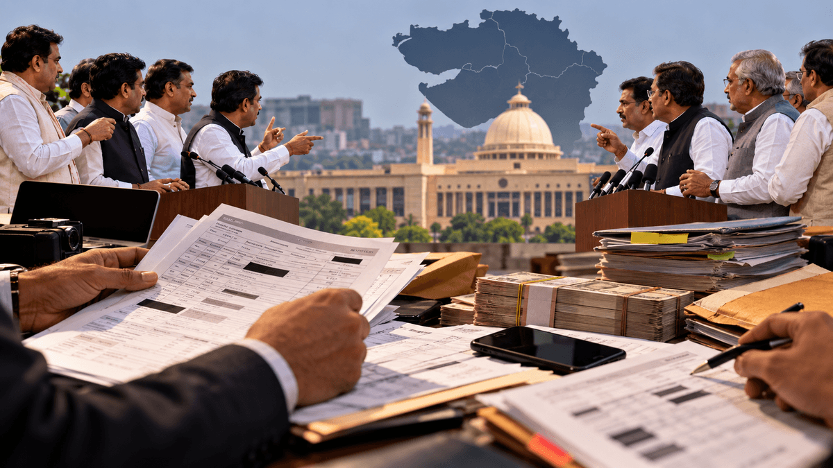 Revelation of Scandal Involving Two Political Parties in Gujarat Revelation of Scandal Involving Two Political Parties in Gujarat