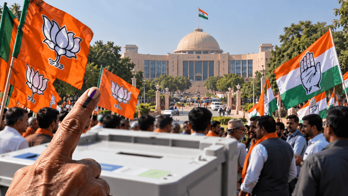 Political Tensions Rise in Gandhinagar Municipal Elections Political Tensions Rise in Gandhinagar Municipal Elections