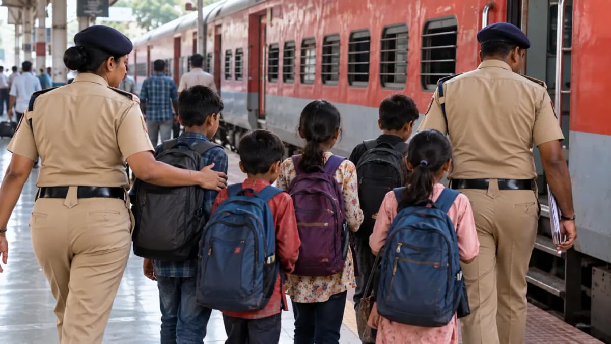 5 Minor Children Rescued from Antyodaya Express in Godhra, Trafficking Suspected 5 Minor Children Rescued from Antyodaya Express in Godhra, Trafficking Suspected