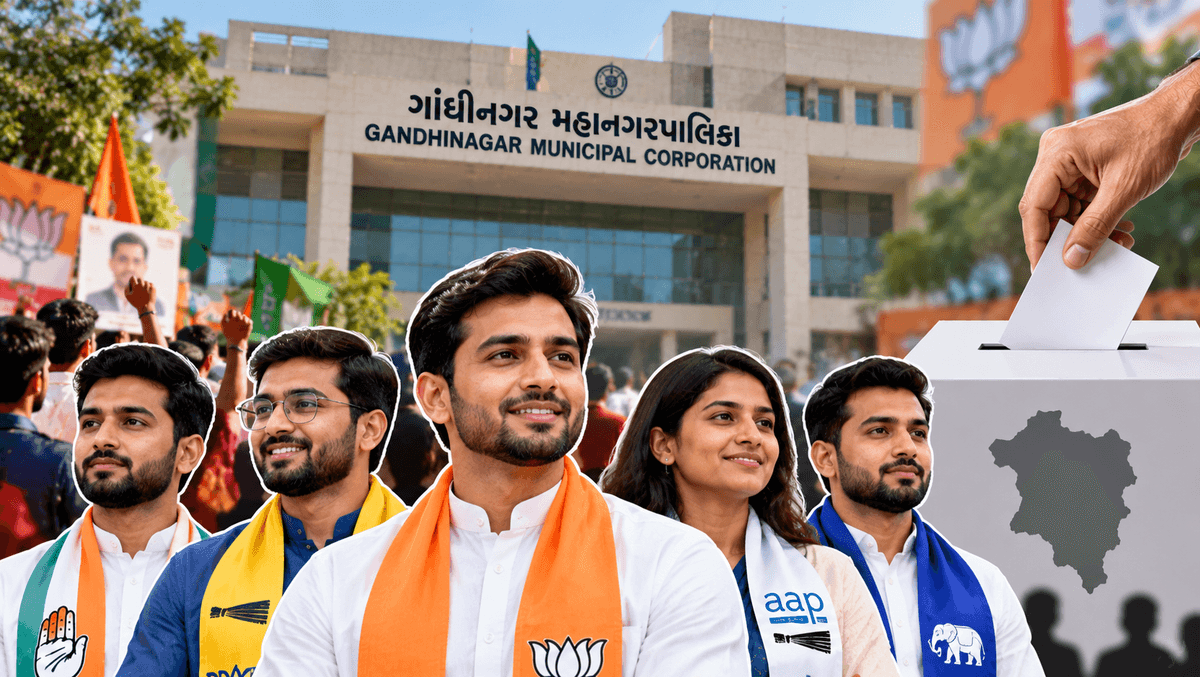 Young Faces Emerge in Gandhinagar Civic Polls, Dhruv Patel in Focus Young Faces Emerge in Gandhinagar Civic Polls, Dhruv Patel in Focus