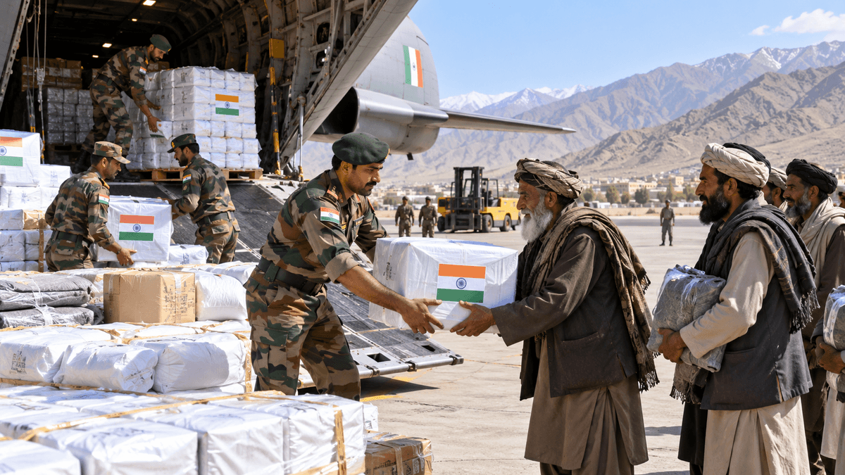 India Delivers Humanitarian Aid to Afghanistan India Delivers Humanitarian Aid to Afghanistan