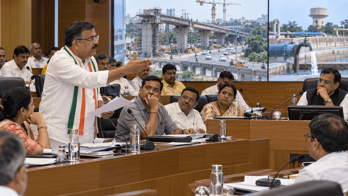 Ahmedabad Civic Meeting: Congress Raises Water Issues and Delays in Makarba Bridge Work Ahmedabad Civic Meeting: Congress Raises Water Issues and Delays in Makarba Bridge Work