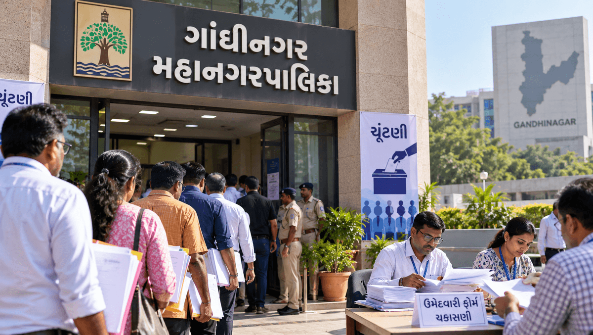 Gandhinagar Civic Polls: 65 Nomination Forms Rejected, 138 Candidates Remain Gandhinagar Civic Polls: 65 Nomination Forms Rejected, 138 Candidates Remain