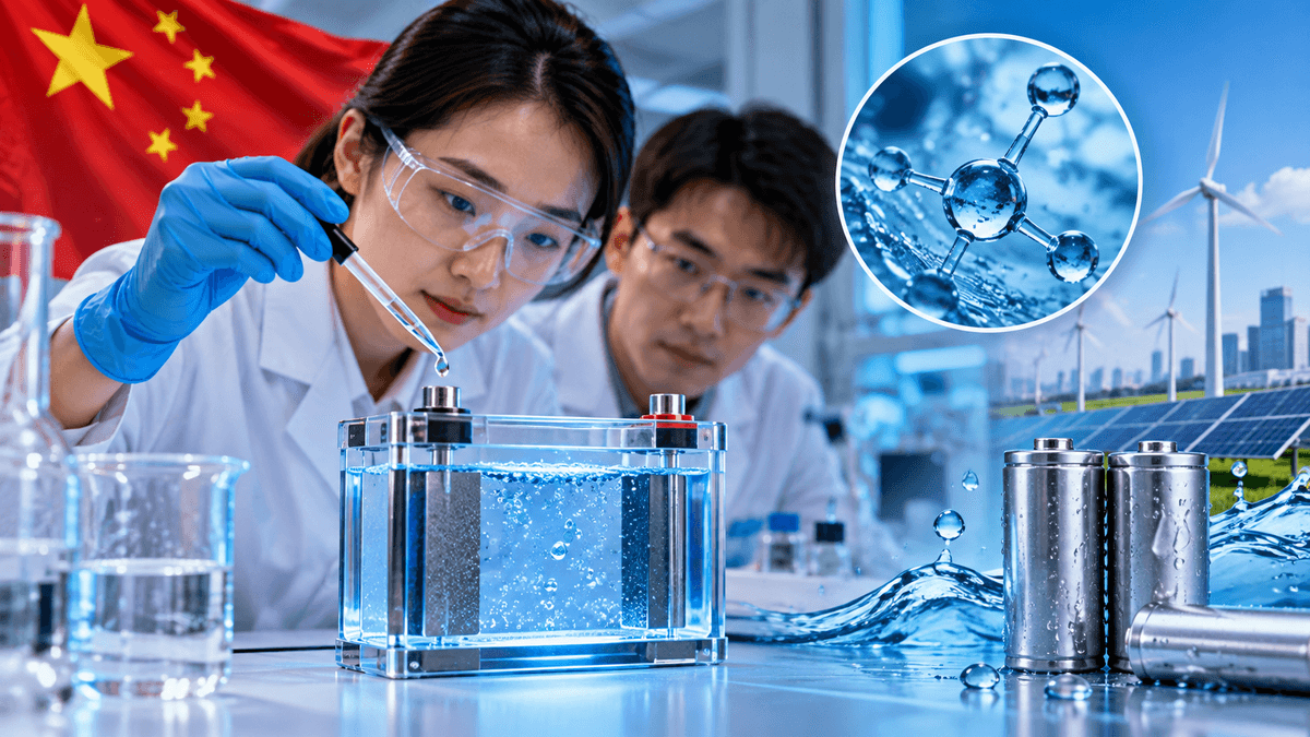 Chinese Scientists Develop Water-Based Battery Technology Chinese Scientists Develop Water-Based Battery Technology