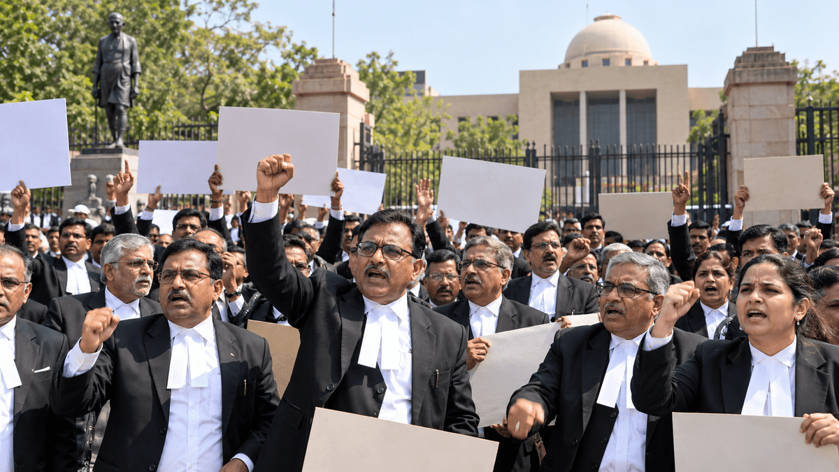 Lawyers Launch Protest Against New Gujarat Rent Bill-2026 Lawyers Launch Protest Against New Gujarat Rent Bill-2026