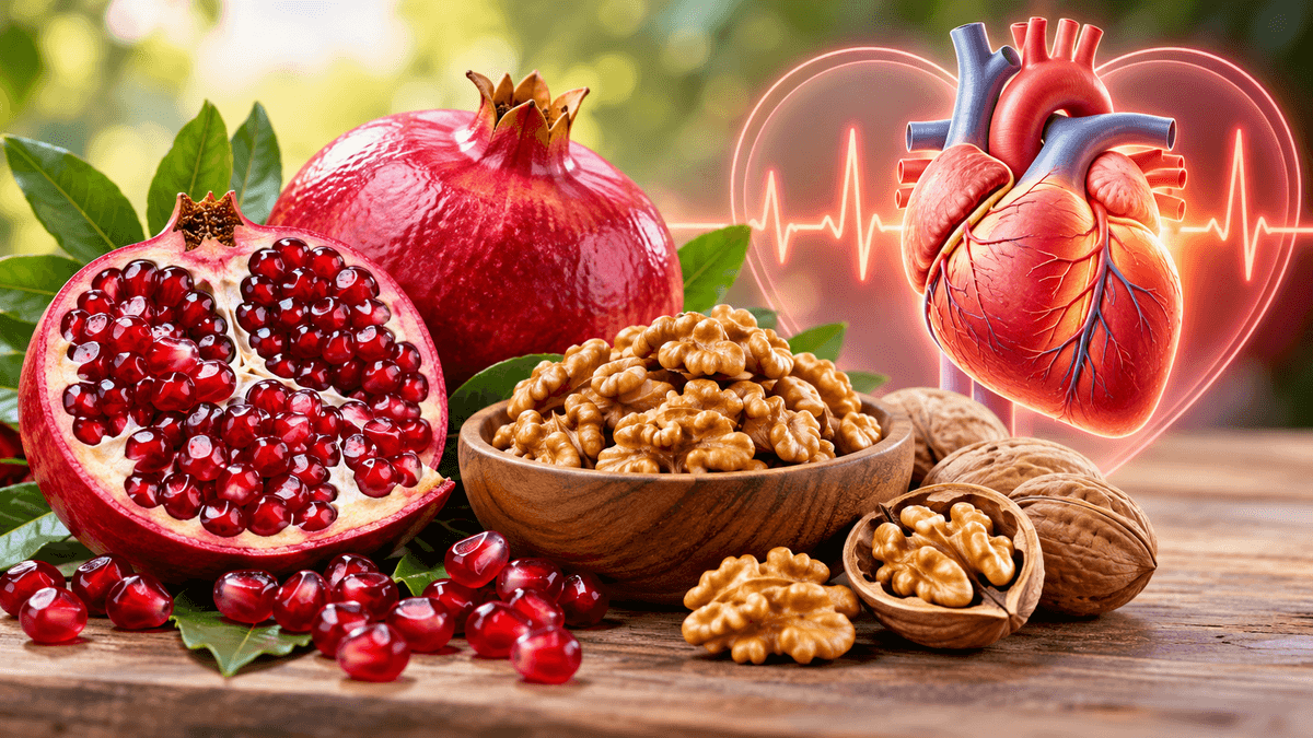 Benefits of Pomegranates and Walnuts for Heart Health Benefits of Pomegranates and Walnuts for Heart Health