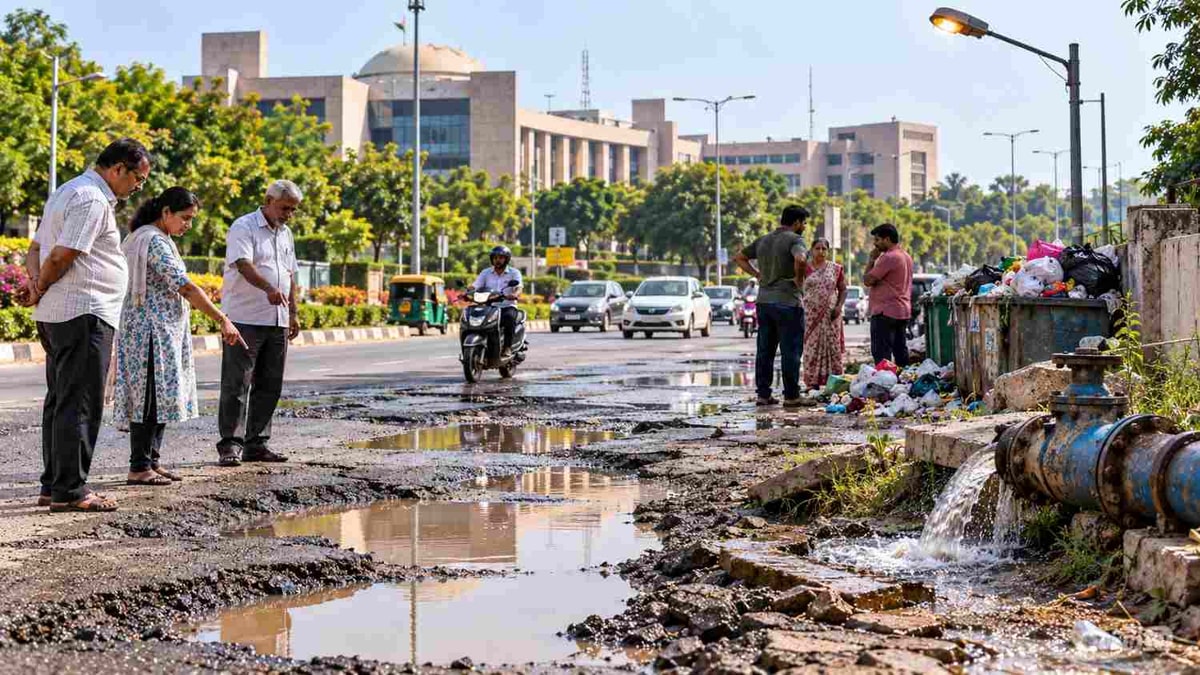 Gandhinagar Residents Raise Infrastructure Concerns Ahead of Civic Polls Gandhinagar Residents Raise Infrastructure Concerns Ahead of Civic Polls