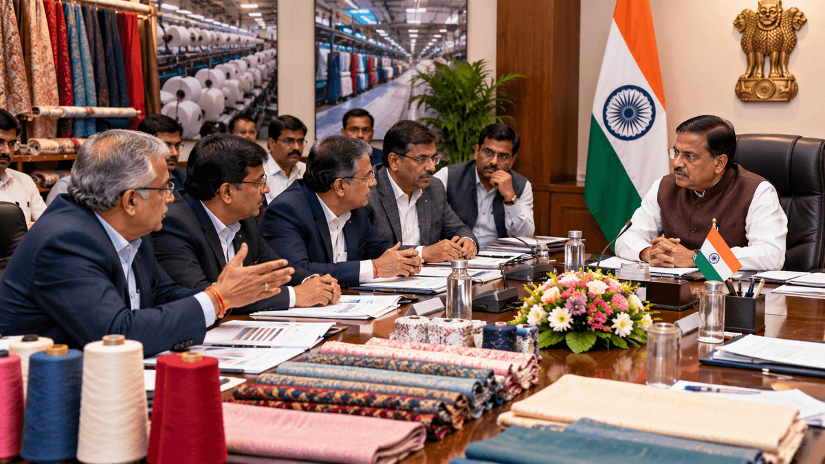 SGCCI Raises Concerns of Surat Textile Industry with Union Minister SGCCI Raises Concerns of Surat Textile Industry with Union Minister
