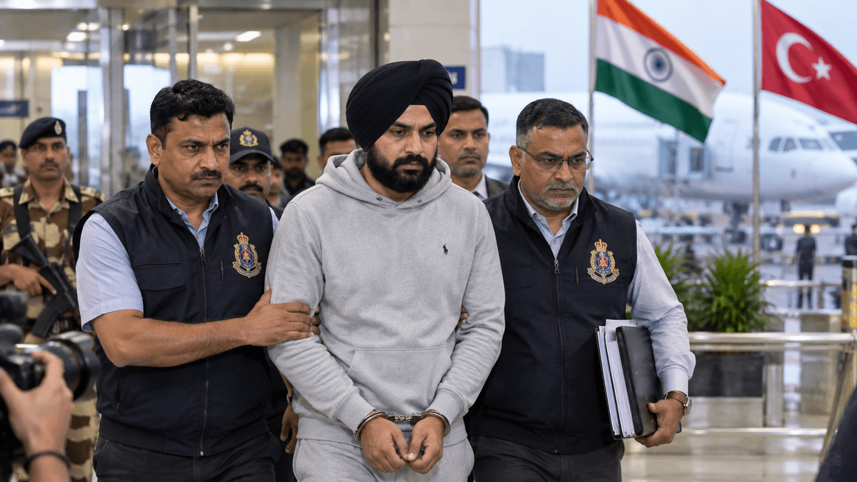 Drug Case Accused Navpreet Singh Brought Back to India from Türkiye Drug Case Accused Navpreet Singh Brought Back to India from Türkiye