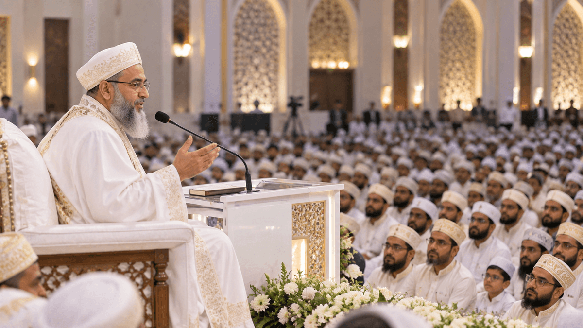 Syedna Saifuddin’s Sermon in Surat Highlights Peace, Contentment and Balanced Living Syedna Saifuddin’s Sermon in Surat Highlights Peace, Contentment and Balanced Living