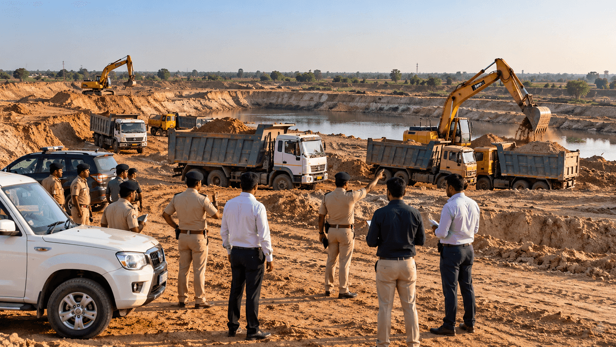 Authorities Launch Crackdown on Illegal Mining in Surendranagar Authorities Launch Crackdown on Illegal Mining in Surendranagar
