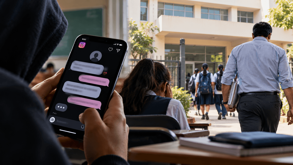 Teacher Accused of Sending Obscene Messages via Fake Instagram at Pragat School Teacher Accused of Sending Obscene Messages via Fake Instagram at Pragat School
