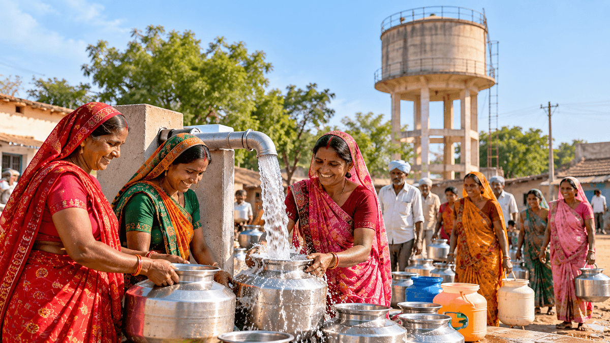 Water Supply Facility After 40 Years in Bilodara Village Water Supply Facility After 40 Years in Bilodara Village