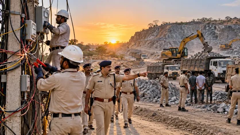 Crackdown on Illegal Power and Mineral Theft in Surendranagar Crackdown on Illegal Power and Mineral Theft in Surendranagar