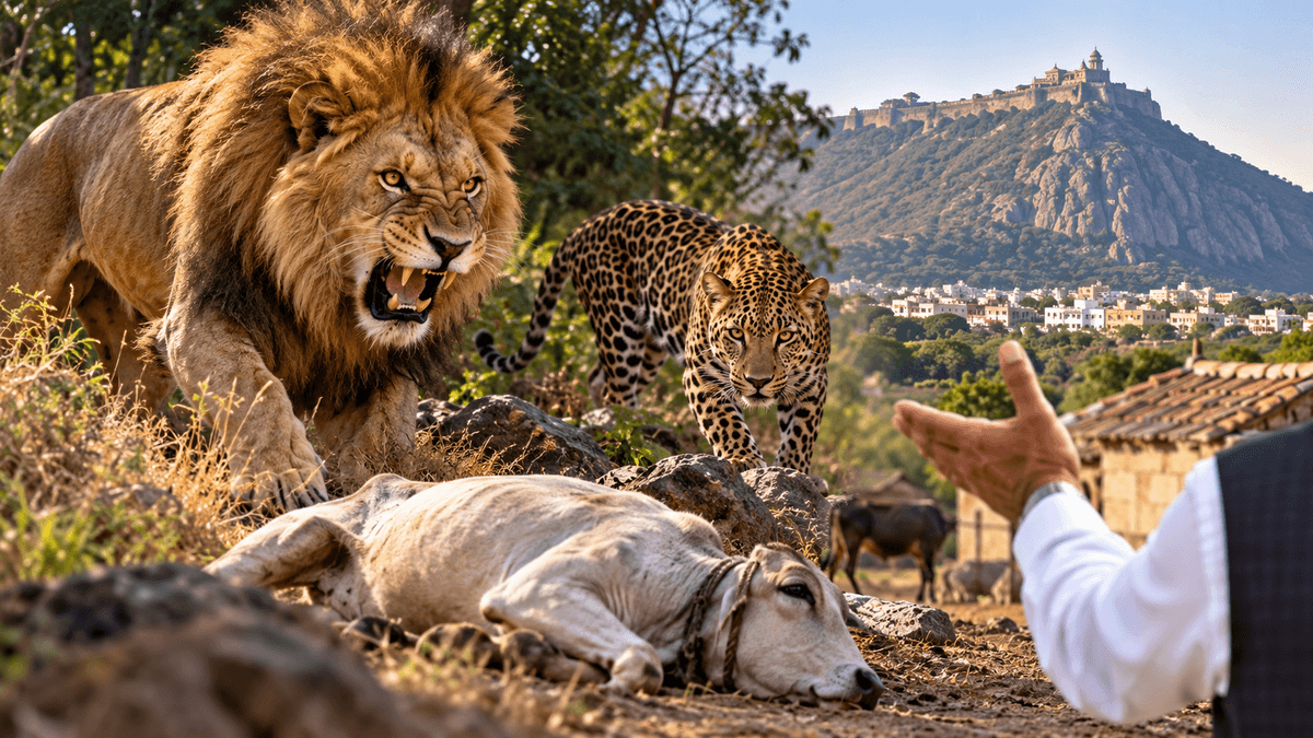Increase in Lion and Leopard Attacks in Junagadh, Concerns Raised by Kanubhai Bhalala Increase in Lion and Leopard Attacks in Junagadh, Concerns Raised by Kanubhai Bhalala
