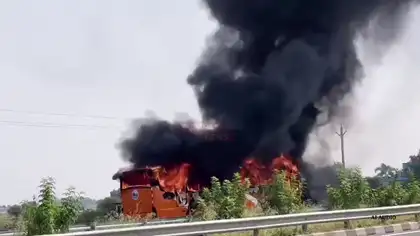 Massive Fire Breaks Out in Passenger Bus in Ujjain, Major Tragedy Averted