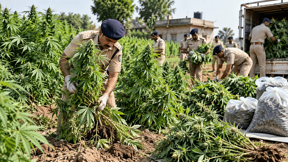 Uncovering Illegal Cannabis Cultivation in Bhavnagar Uncovering Illegal Cannabis Cultivation in Bhavnagar