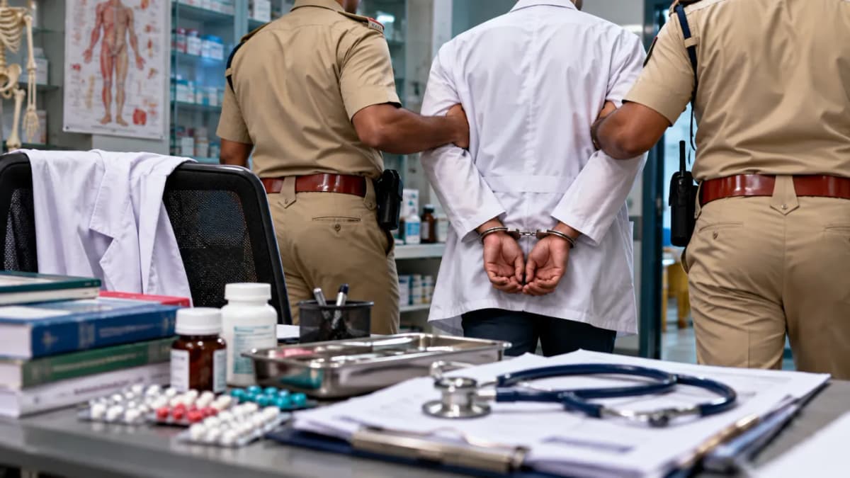 Bogus Doctor Vishal Sorani Arrested in Chotila Bogus Doctor Vishal Sorani Arrested in Chotila