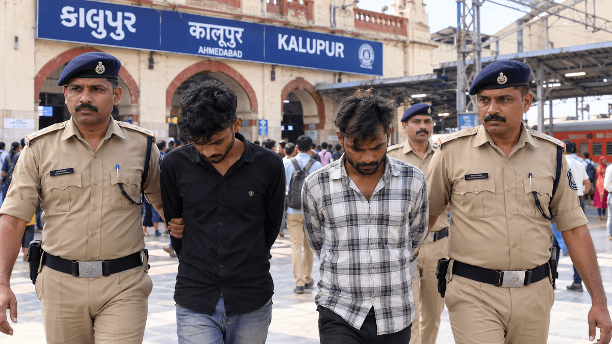 Two Members of Passenger Fraud Gang Arrested at Ahmedabad’s Kalupur Railway Station Two Members of Passenger Fraud Gang Arrested at Ahmedabad’s Kalupur Railway Station